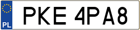 Trailer License Plate